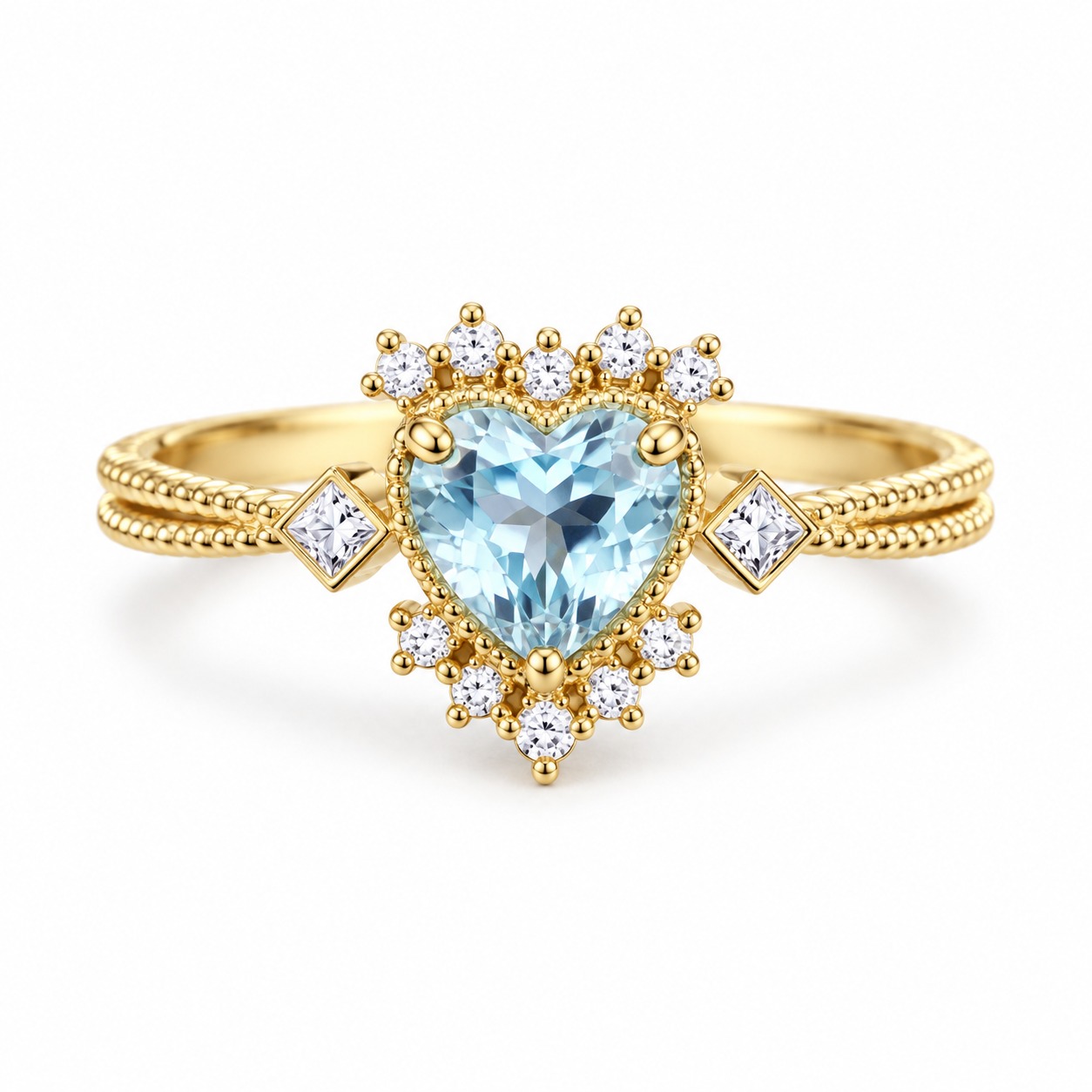 skylla - image 4- jpg SKYLLA heart-shaped sky-blue ring – gallery view 4
